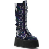 demonia-damned-318-black-hologram-vegan-leather